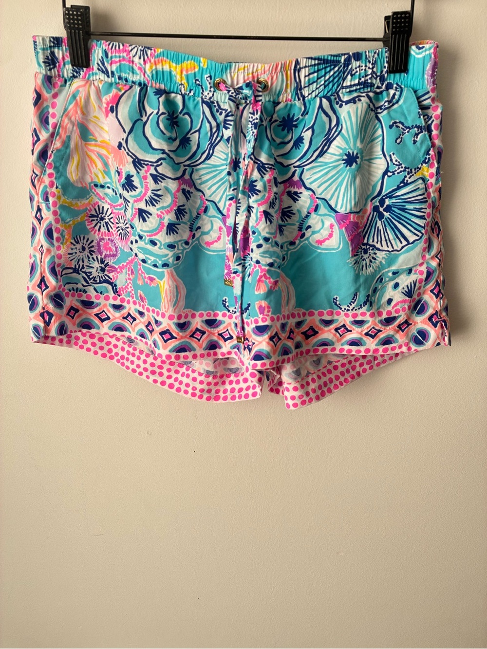 Lilly Pulitzer Shorts Women’s S Katia Tropical Floral Sea Life Resort